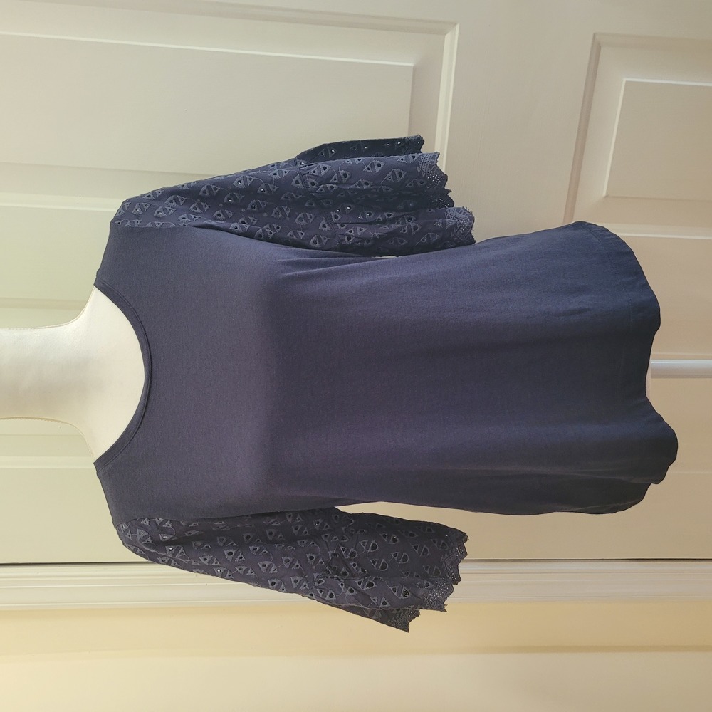 NWT Fever Embroidered Bell Sleeve Top Size XS